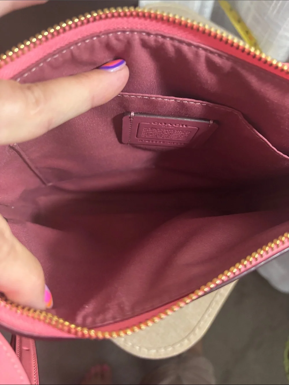 Coach Pink Signature Crossbody Shoulder Bag